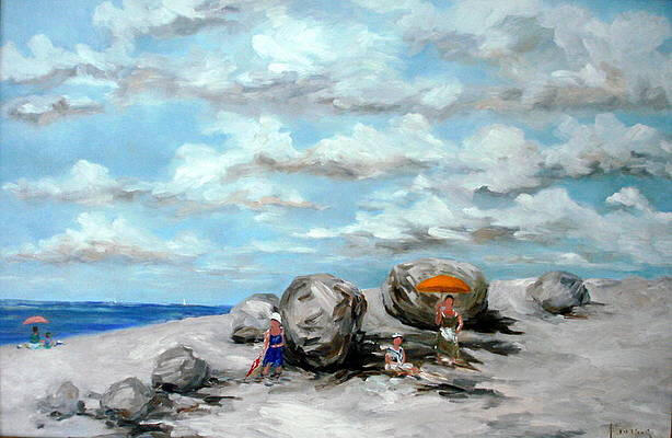 A rocky beach 24x36 inches