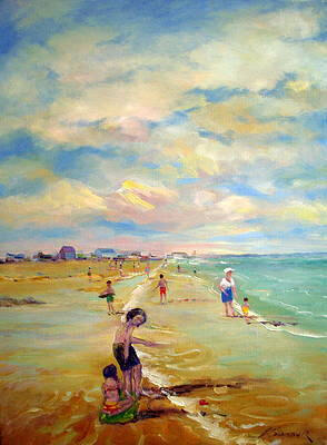 A day in cape may New Jersey 18x24 inches