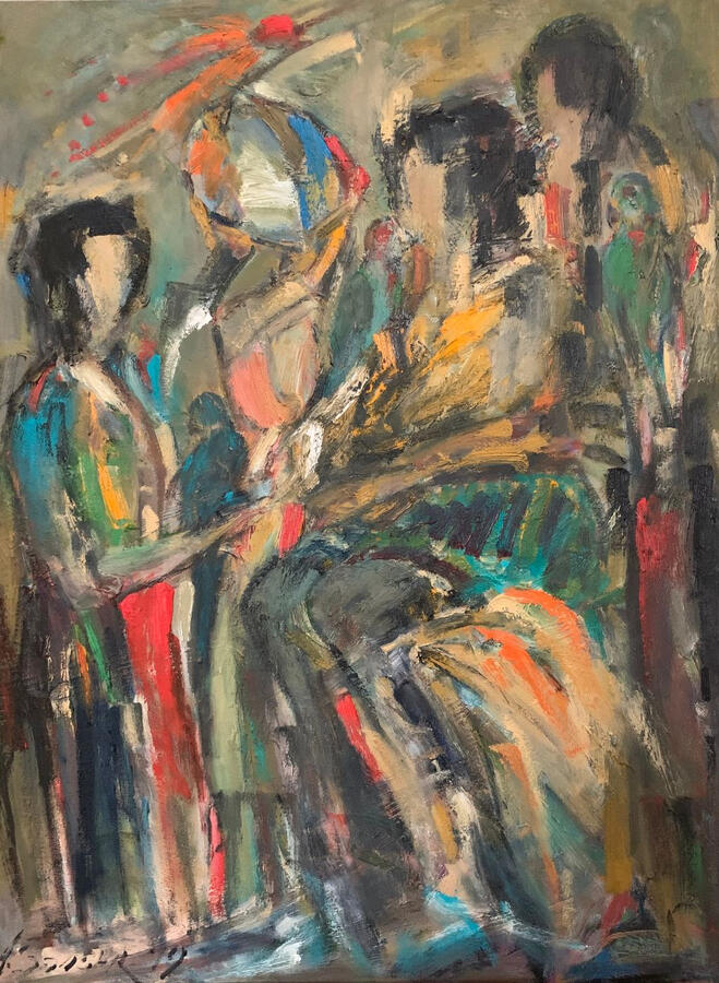 Feathered friends II 30x40 inches