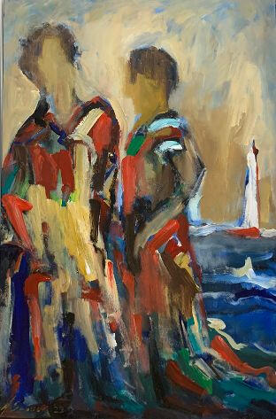 Beach conversation 24x36x0.75 inches