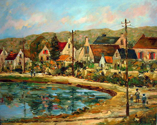 entree d&#39;un village 24x30 inches