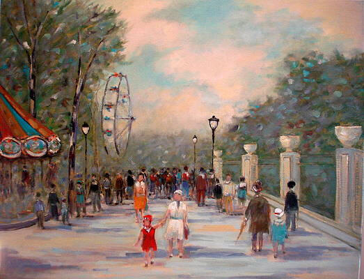 At the amusement park 24x30 x0.75 inches