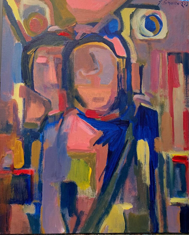 " Les Copines " 16x20 inch acrylic on canvas