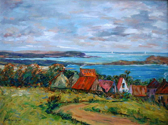 UntitledCottages by the sea 18x24 inches