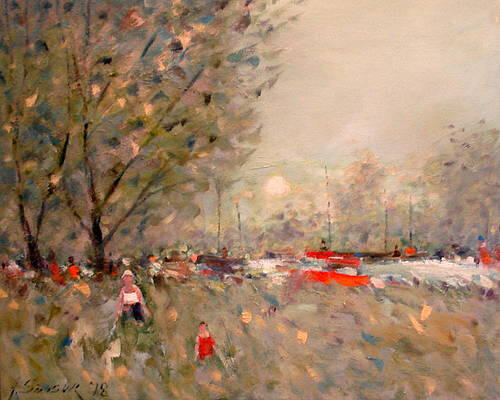 A bright day 24x30 inches