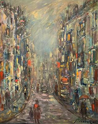 Paris at dusk 24x30 inches