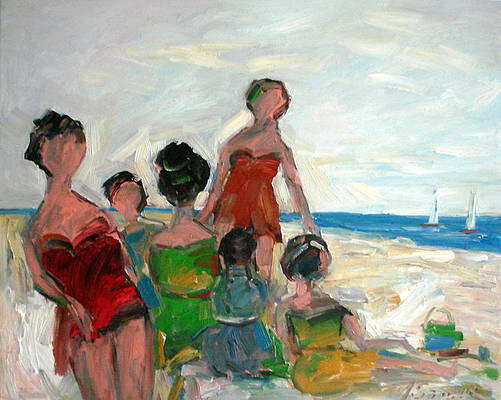At the beach 24x30 inches