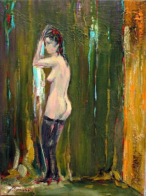 Behind the curtain 12x16x0.75 inches