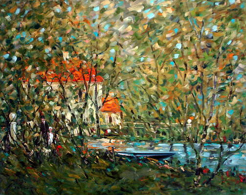 A cottage by the lake 24x30 inches