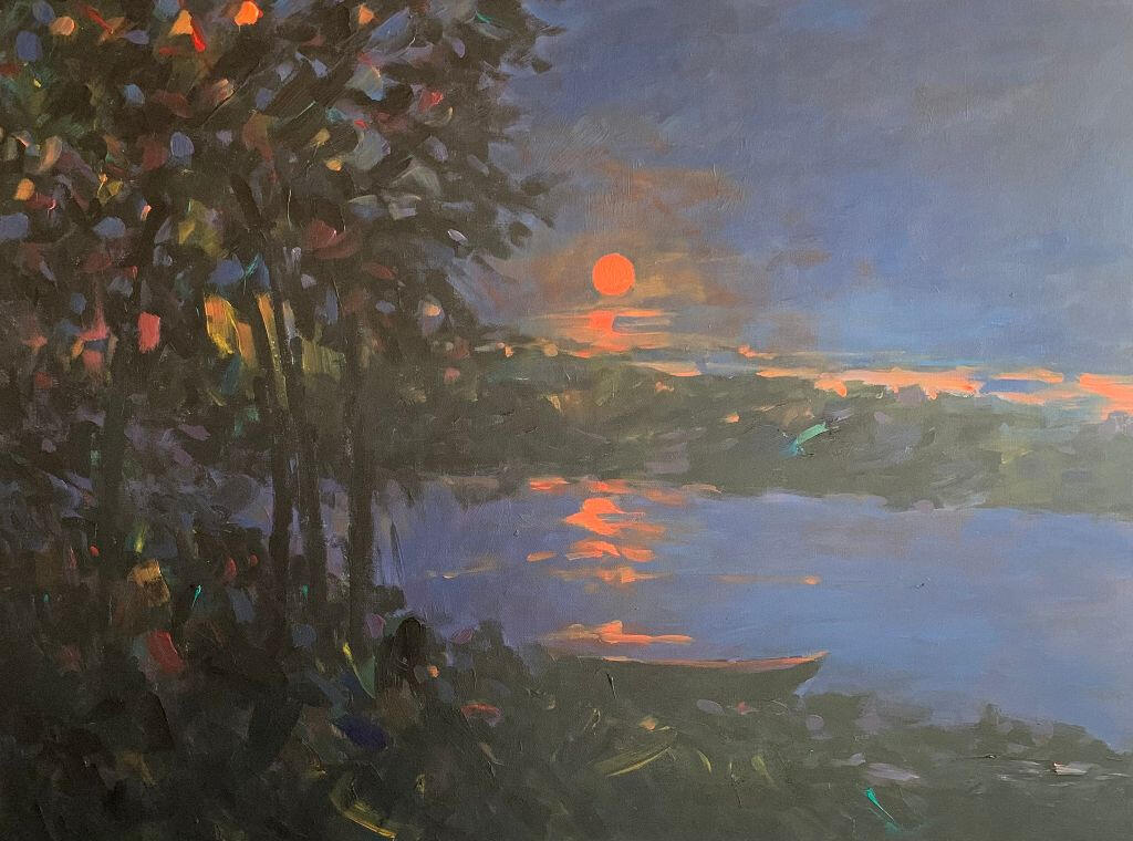 Claire de lune&quot; 30x40 inch acrylic on canvas