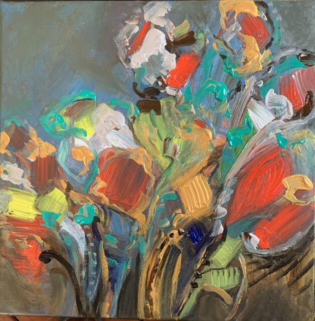 From my garden 20x20 inch acrylic on canvas