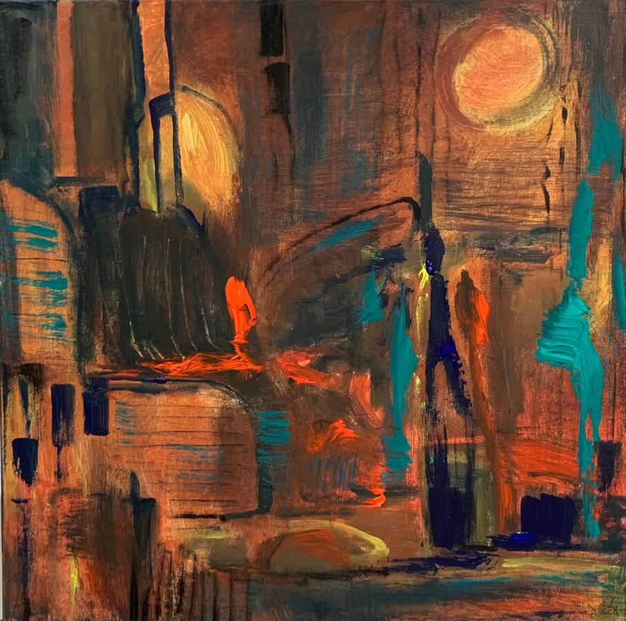 memories 20x20 inch acrylic on canvas