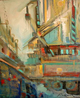 oil rig 18x24x0.75 inches