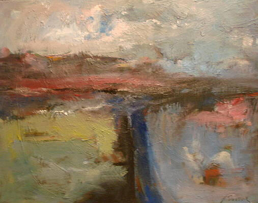 a misty landscape 16x20x0.75 inches