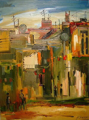 Beirut rooftops 30x40x0.75 inches
