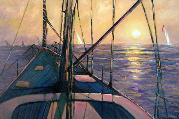 sailing the mediterranean 24x36x0.75 inches