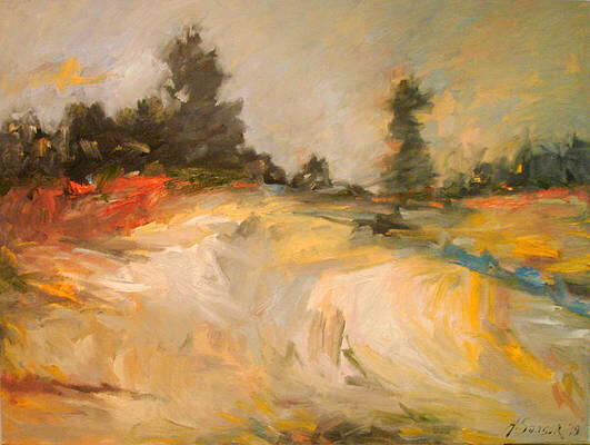 Suburban landscape 30x40x0.75 inches