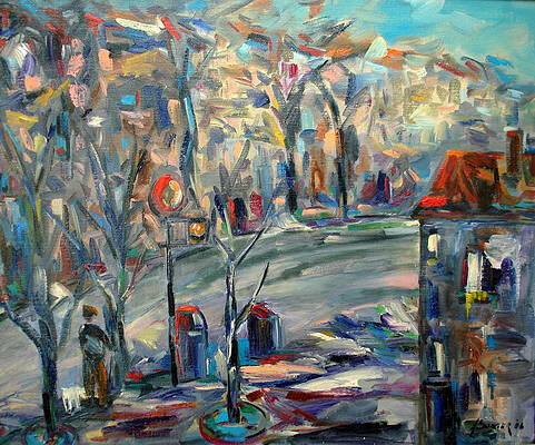 Walking my dog 20x24x0.75 inches