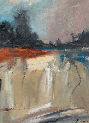 an autumnal landscape 24x30x0.75 inches