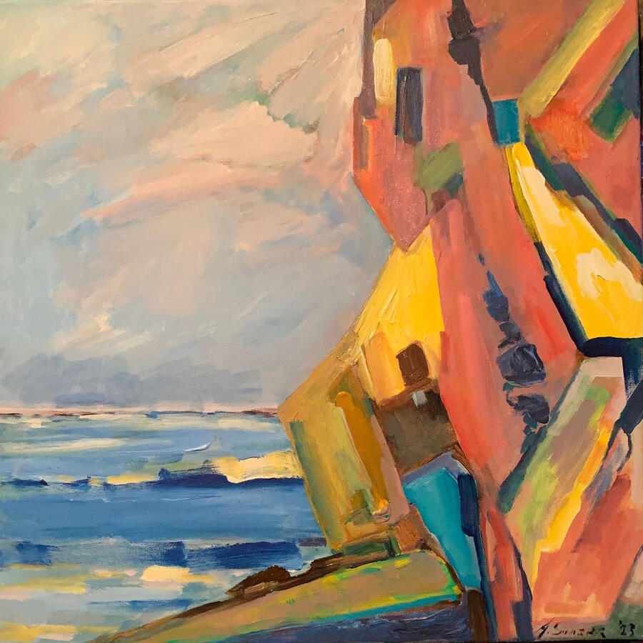 &quot; C in my dreams &quot; 24x24 inch acrylic and oil on canvas