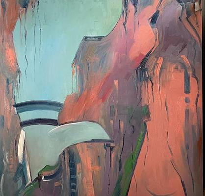 bridge over troubled waters 36x36x1.5 inches