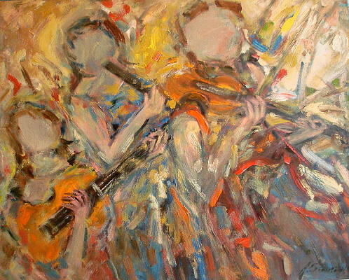 The musical trio 24x30x0.75 inches