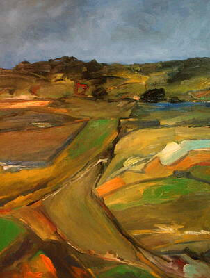 a suburban landscape 36x48x1.5 inches